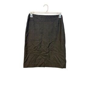 Petite Sophisticate Pencil Skirt Size 6 Petite Gray Blue Pinstripe Wool Blend